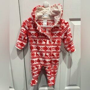 Festive Red and White winter suit